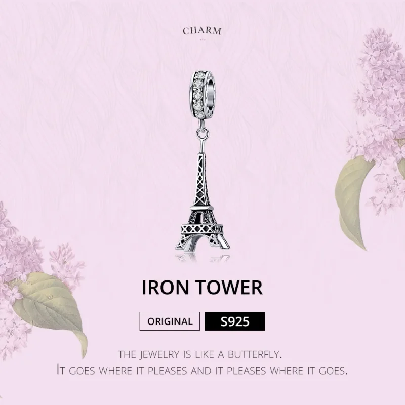 (kép) PANDORA típusú párizsi eiffel-torony függő charm - BSC154 - Megtekintés 6
