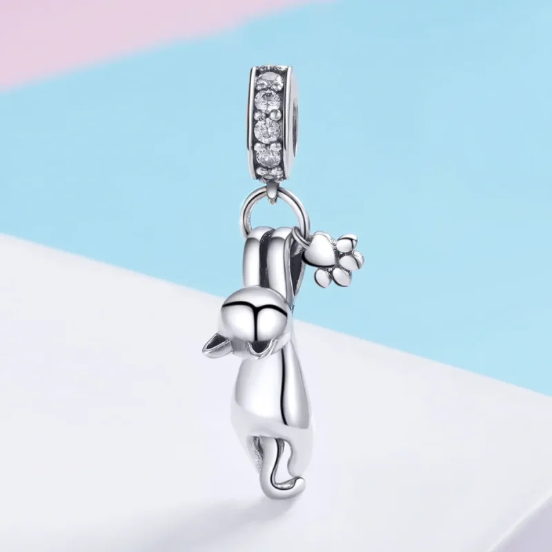 (kép) PANDORA típusú ragadós ember macskája függő charm - SCC930 - Megtekintés 2