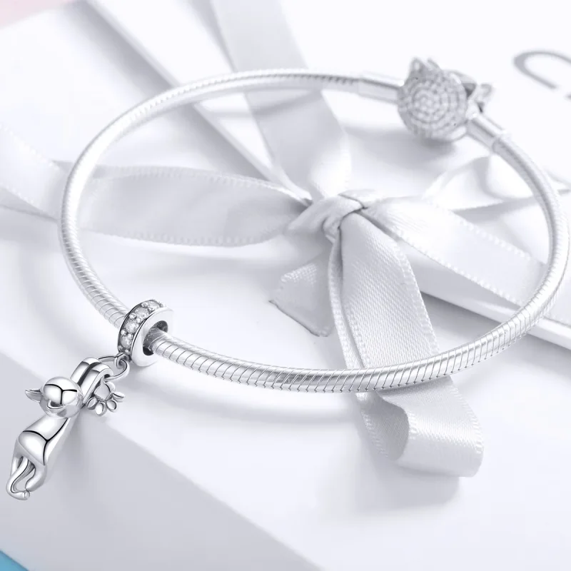 (kép) PANDORA típusú ragadós ember macskája függő charm - SCC930 - Megtekintés 3