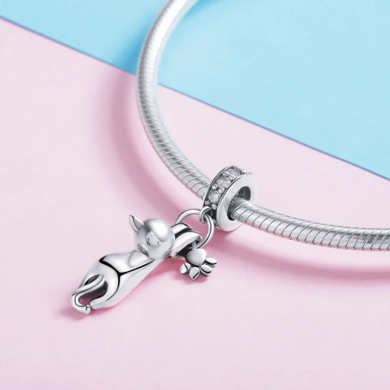 (kép) PANDORA típusú ragadós ember macskája függő charm - SCC930 - Megtekintés 4