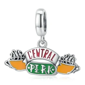 (kép) PANDORA típusú Retro kávézó függő charm - SCC1969