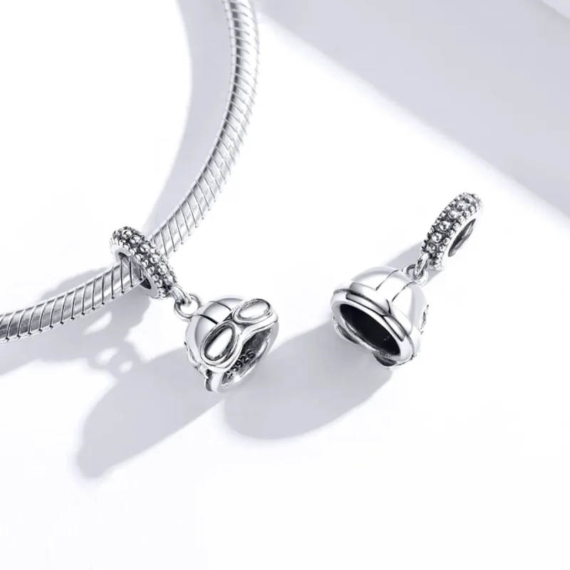(kép) PANDORA típusú Retro sisak függő charm - SCC1711 - Megtekintés 4