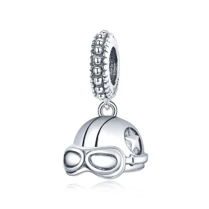 (kép) PANDORA típusú Retro sisak függő charm - SCC1711
