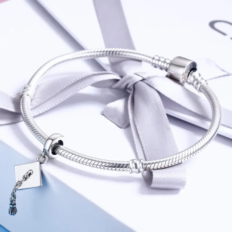 (kép) PANDORA típusú érettségi trencher sapka függő charm - SCC459 - Megtekintés 4