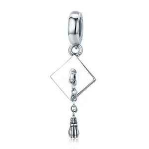 (kép) PANDORA típusú érettségi trencher sapka függő charm - SCC459