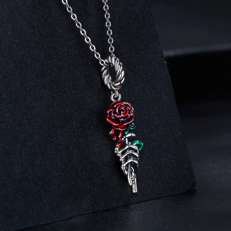(kép) PANDORA típusú Scarlet rózsa függő charm - SCC2404 - Megtekintés 2