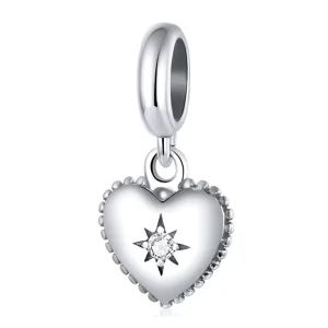 (kép) PANDORA típusú Starburst szerelem függő charm - SCX132