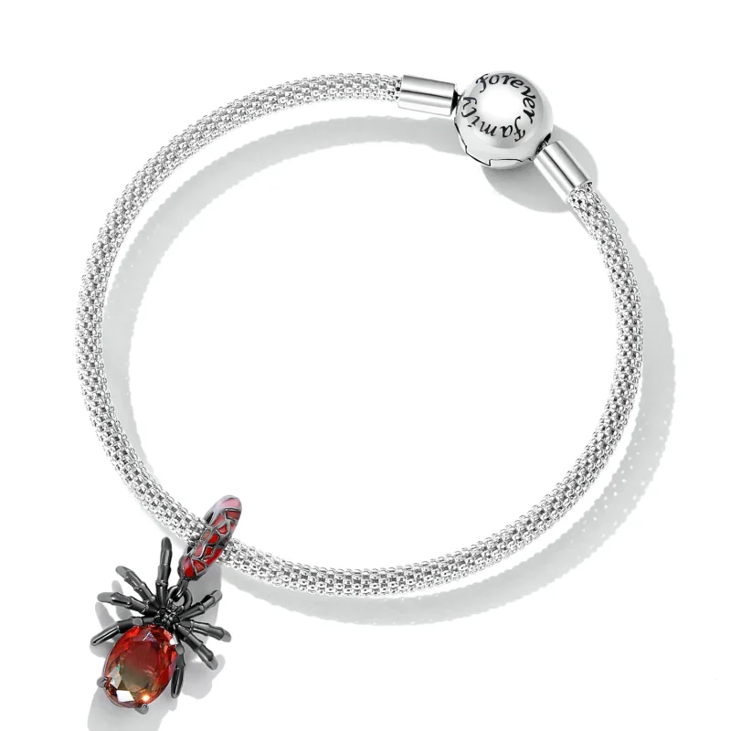 (kép) PANDORA típusú Sötét pók függő charm - SCC2292 - Megtekintés 5