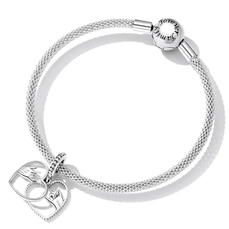 (kép) PANDORA típusú Szerelem kéz a kézben függő charm - SCC2270 - Megtekintés 5