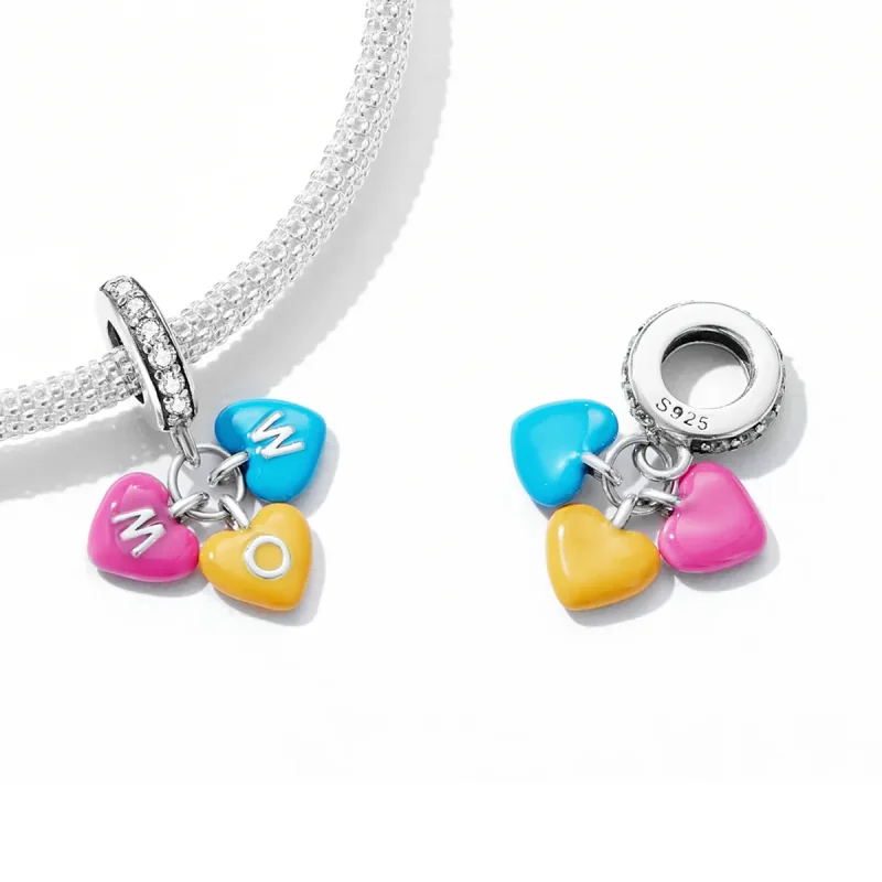 (kép) PANDORA típusú Szerelem Skittles függő charm - SCC2200 - Megtekintés 4