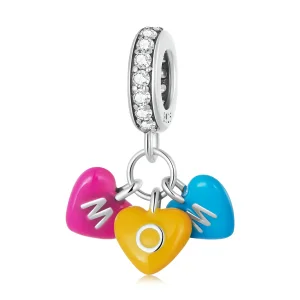 (kép) PANDORA típusú Szerelem Skittles függő charm - SCC2200