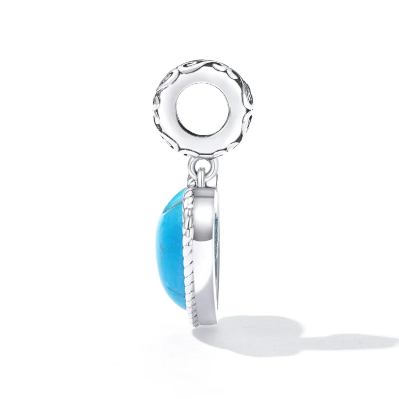 (kép) PANDORA típusú Szerelem türkiz függő charm - SCC2227 - Megtekintés 3