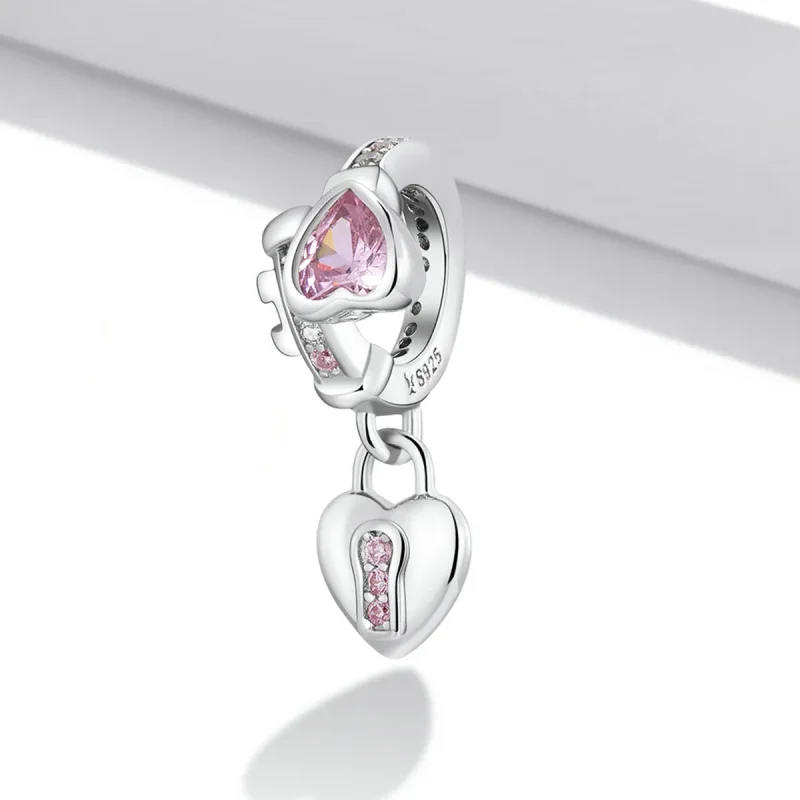 (kép) PANDORA típusú Szerelmi zár függő charm - SCC2124 - Megtekintés 2