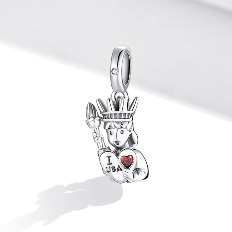 (kép) PANDORA típusú szeretem usa-t függő charm - SCC1883 - Megtekintés 2
