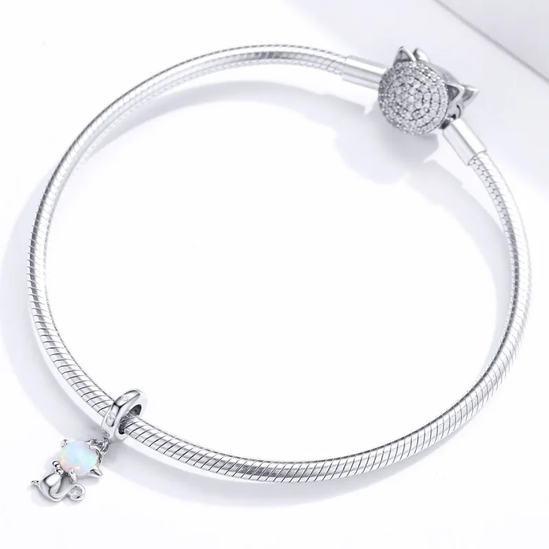 (kép) PANDORA típusú szeretett kitty függő charm - BSC235 - Megtekintés 3
