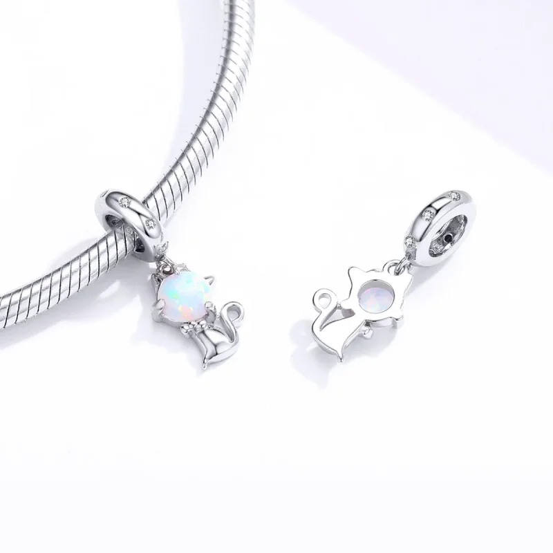(kép) PANDORA típusú szeretett kitty függő charm - BSC235 - Megtekintés 4