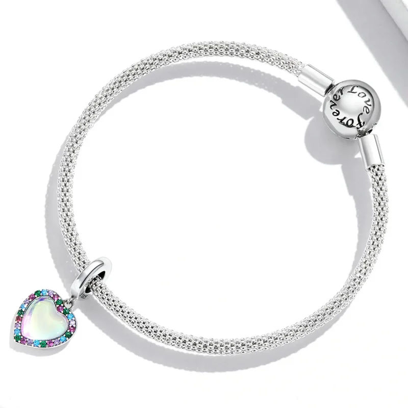 (kép) PANDORA típusú Színes szerelem függő charm - SCC2166 - Megtekintés 3