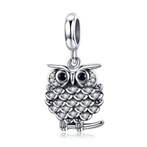(kép) PANDORA típusú szép bagoly függő charm - SCC949