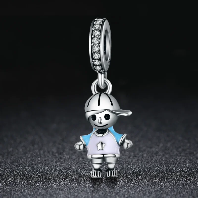 (kép) PANDORA típusú tökéletes élet kis baba fiú függő charm - SCC544 - Megtekintés 3
