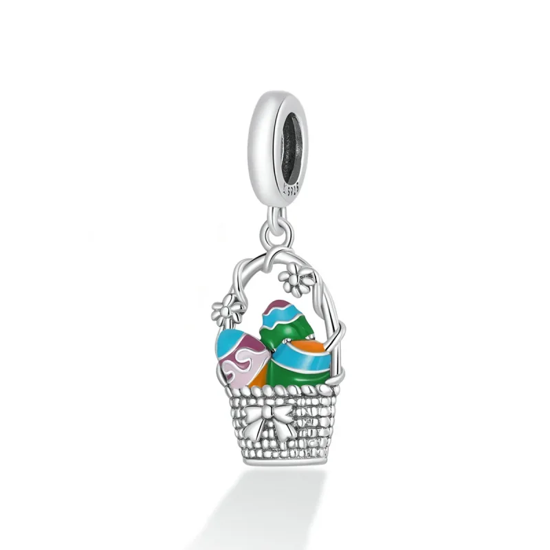 (kép) PANDORA típusú Tojás kosár függő charm - SCC2118 - Megtekintés 2