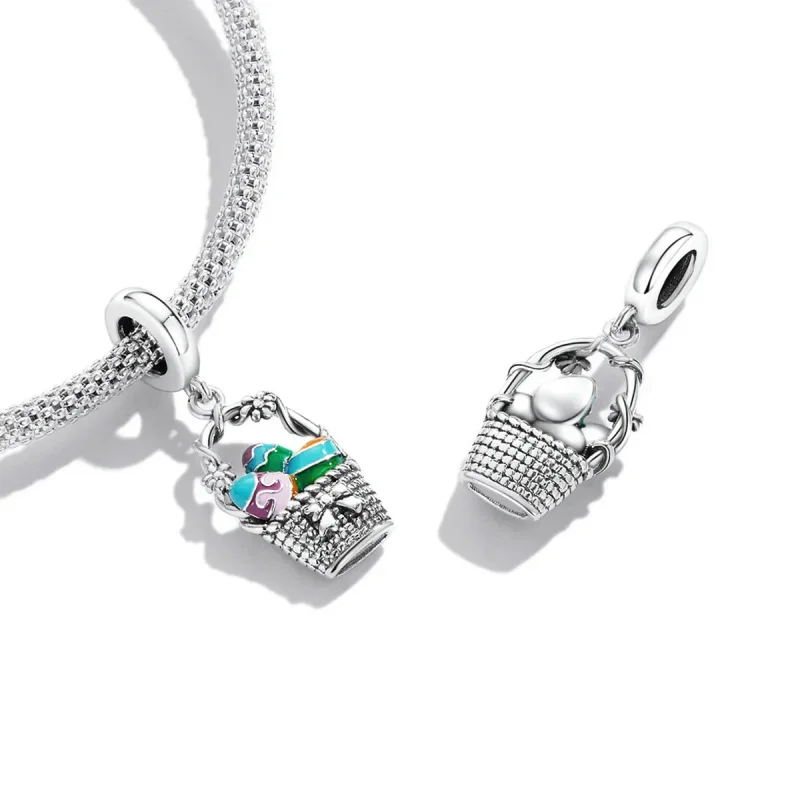 (kép) PANDORA típusú Tojás kosár függő charm - SCC2118 - Megtekintés 4