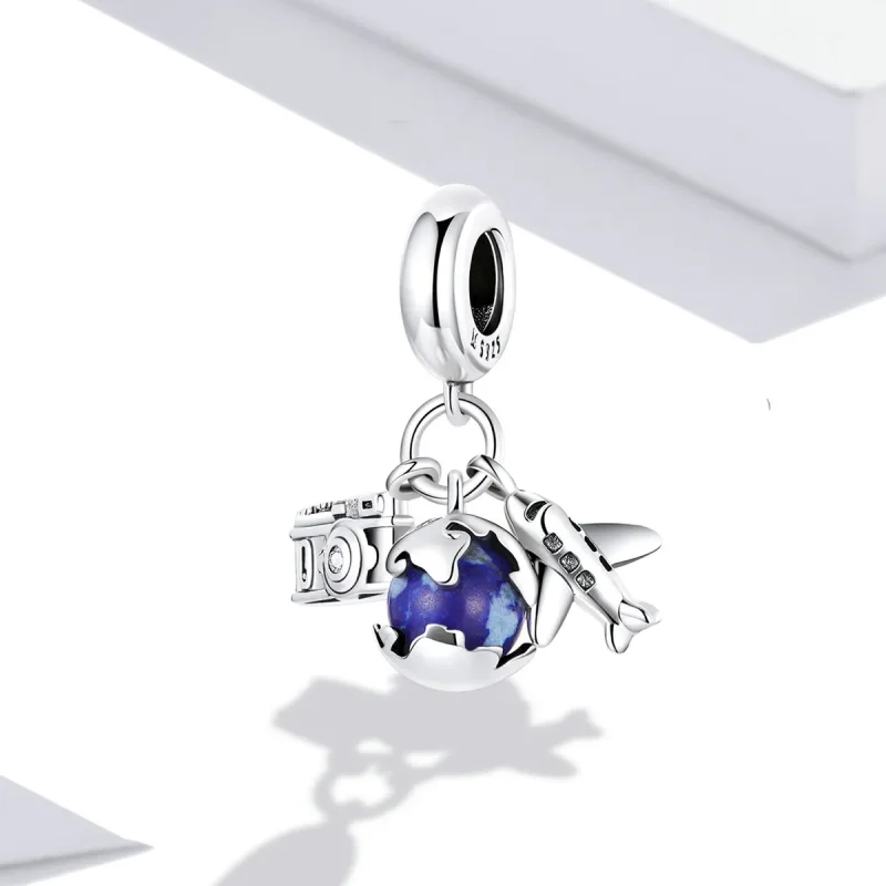 (kép) PANDORA típusú Világutazás - Mini kamera függő charm - SCC2027 - Megtekintés 2