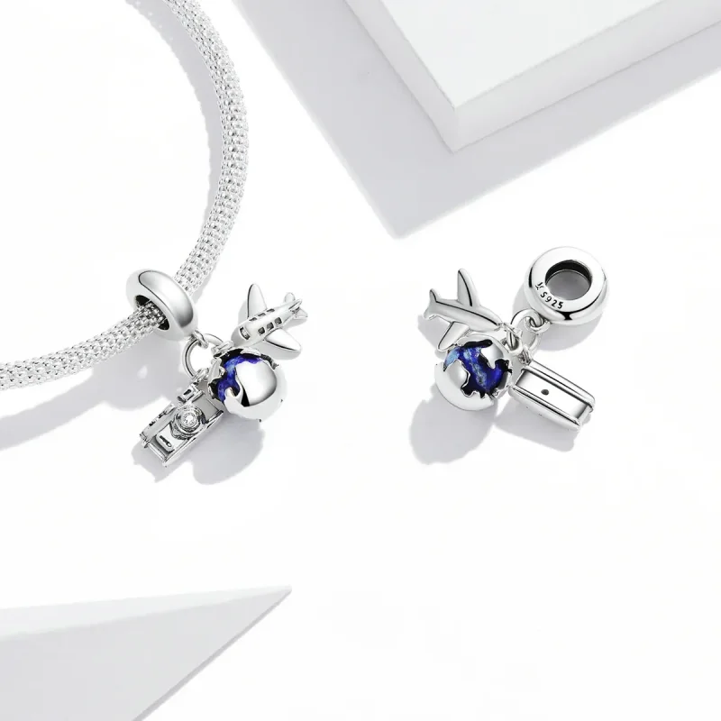(kép) PANDORA típusú Világutazás - Mini kamera függő charm - SCC2027 - Megtekintés 4