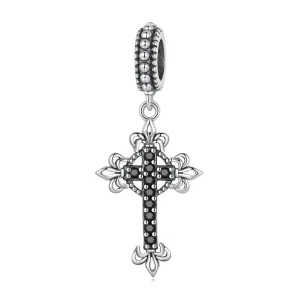 (kép) PANDORA típusú Vintage kereszt függő charm - BSC669