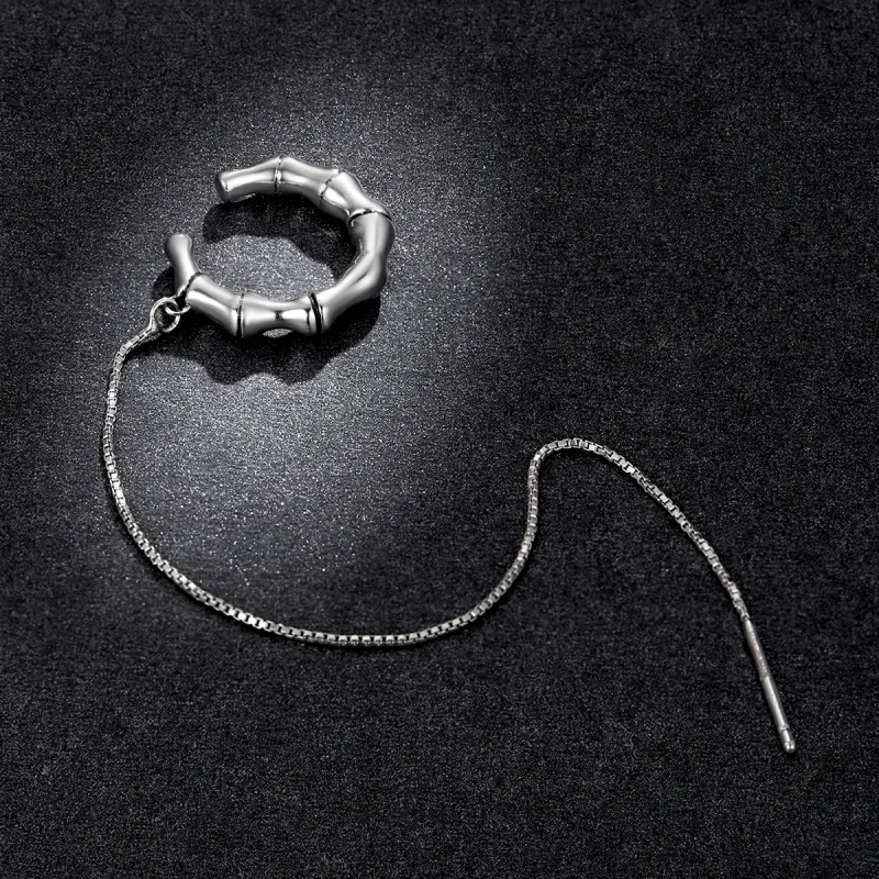 (kép) PANDORA típusú Ezüst bambusz fülcsipesz - BSE511 - Megtekintés 5