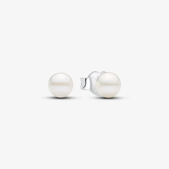 (kép) Pandora 4,5 mm-es kezelt édesvízi tenyésztett gyöngyös gombfülbevaló - 293168C01