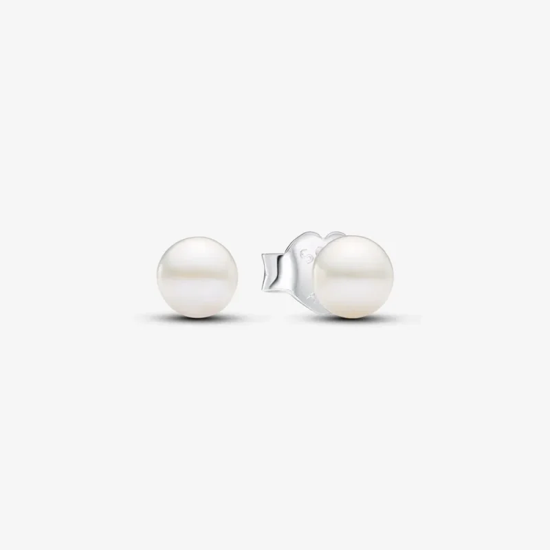 (kép) Pandora 4,5 mm-es kezelt édesvízi tenyésztett gyöngyös gombfülbevaló - 293168C01