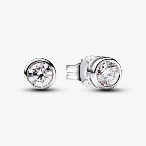 (kép) Pandora Era Lab-grown Diamond Bezel Stud Earrings 0.30 carat tw Sterling Silver - 292857C01