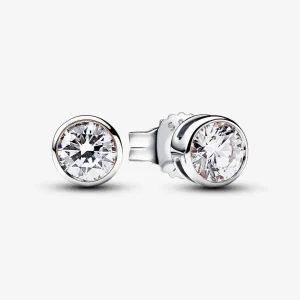 (kép) Pandora Era Lab-grown Diamond Bezel Stud Earrings 0.50 carat tw Sterling Silver - 292864C01