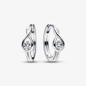 Pandora Infinite Lab-grown Diamond Hoop Earrings 0.20 carat tw Sterling Silver - 292412C01 (kép) Pandora Infinite Lab-grown Diamond Hoop Earrings 0.20 carat tw Sterling Silver - 292412C01