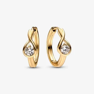 Pandora Infinite Lab-grown Diamond Hoop Earrings 0.50 carat tw 14k Gold - 252410C01 (kép) Pandora Infinite Lab-grown Diamond Hoop Earrings 0.50 carat tw 14k Gold - 252410C01