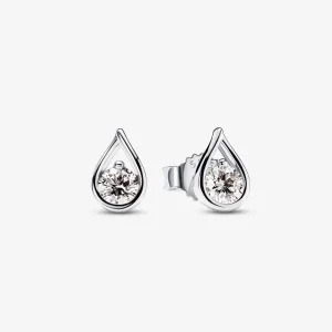 (kép) Pandora Infinite Lab-grown Diamond Stud Earrings 0.20 carat tw Sterling Silver - 299452C01