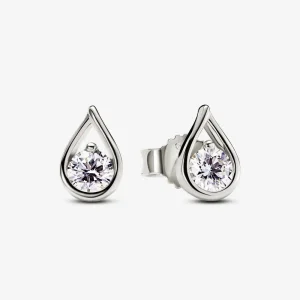 (kép) Pandora Infinite Lab-grown Diamond Stud Earrings 0.50 carat tw 14k White Gold - 259459C01