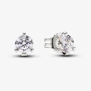 (kép) Pandora Nova Lab-grown Diamond Stud Earrings 0.50 carat tw 14k White Gold - 252852C01