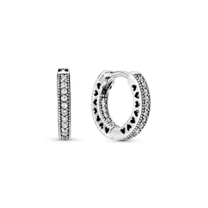 Pandora Pavé szívek karika-fülbevaló - 296317CZ (kép) Pandora Pavé szívek karika-fülbevaló - 296317CZ