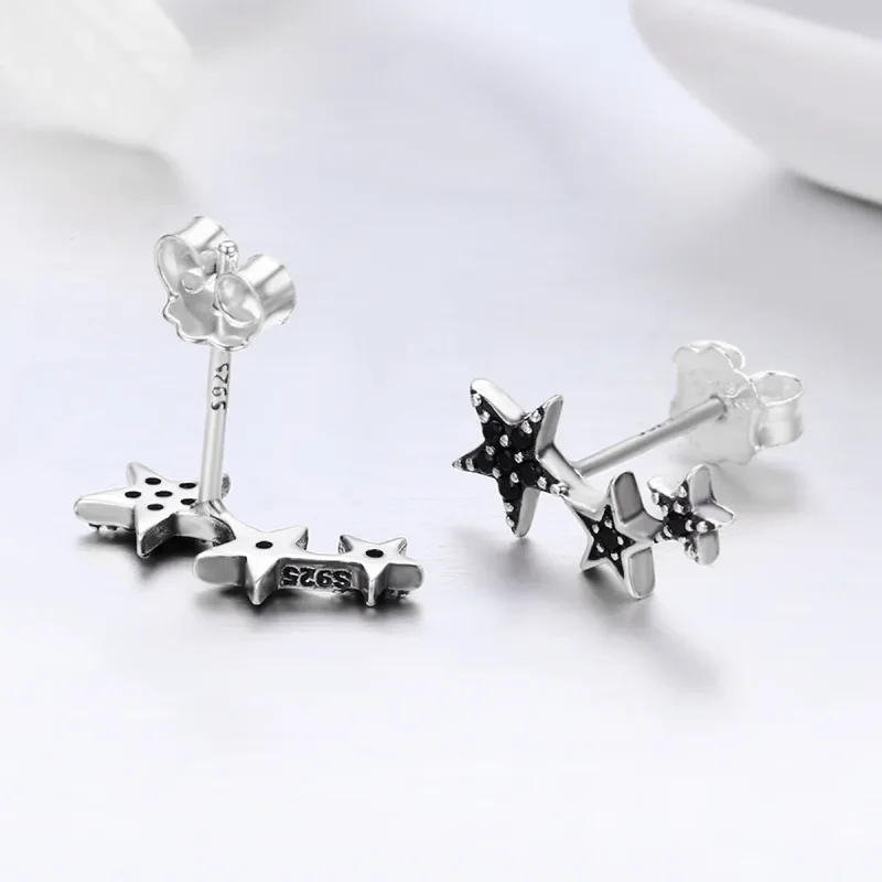 (kép) PANDORA típusú a csillagok titkai gombfülbevalók - SCE292 - Megtekintés 6