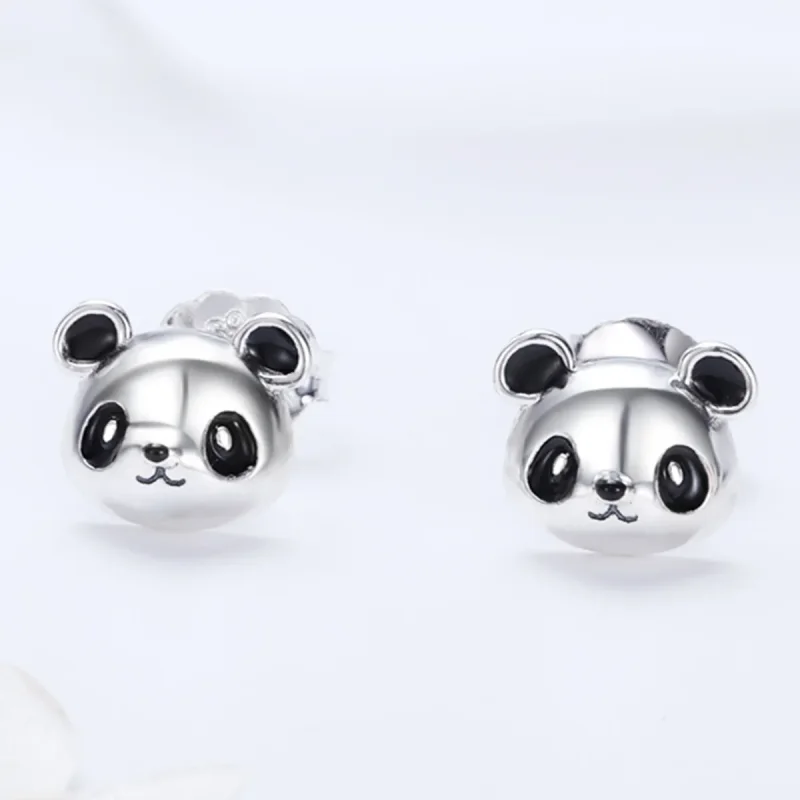 (kép) PANDORA típusú aranyos panda gombfülbevalók - SCE386 - Megtekintés 2