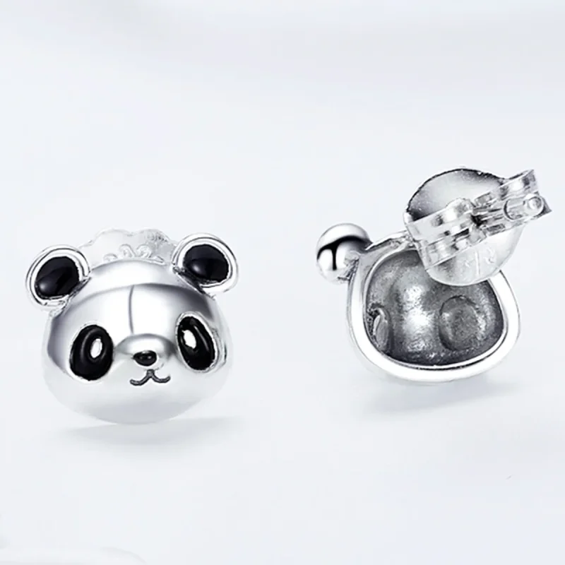 (kép) PANDORA típusú aranyos panda gombfülbevalók - SCE386 - Megtekintés 4