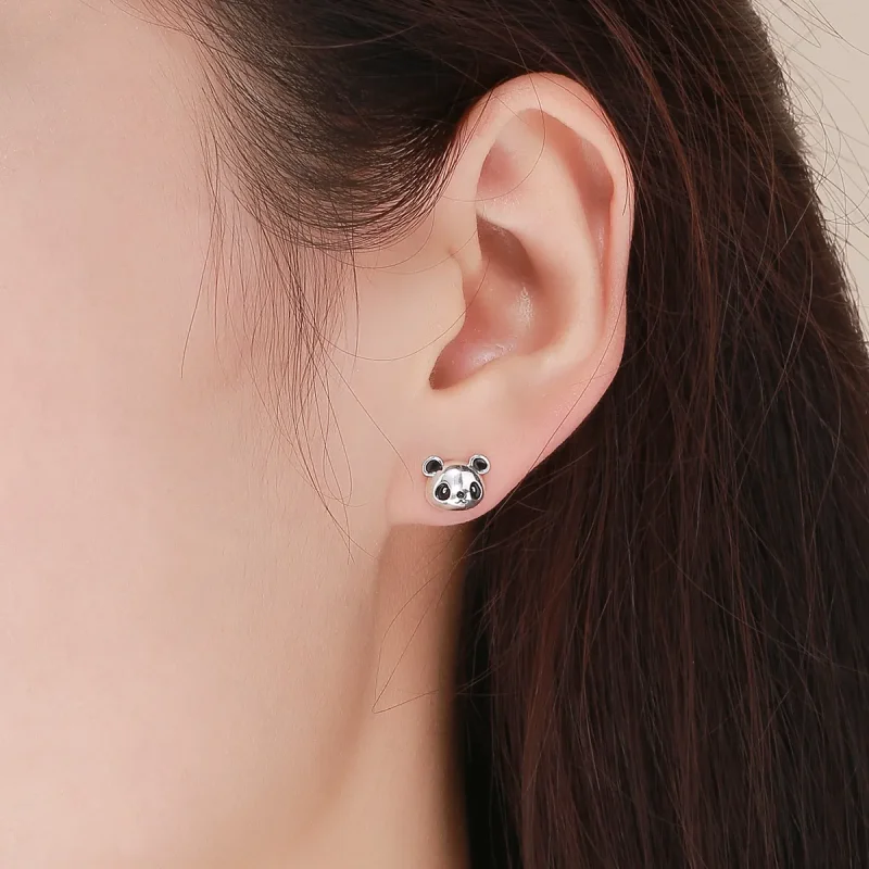 (kép) PANDORA típusú aranyos panda gombfülbevalók - SCE386 - Megtekintés 5