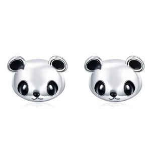 PANDORA típusú aranyos panda gombfülbevalók - SCE386 (kép) PANDORA típusú aranyos panda gombfülbevalók - SCE386