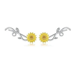 PANDORA típusú bicolor friss százszorszép gombfülbevalók - BSE394 (kép) PANDORA típusú bicolor friss százszorszép gombfülbevalók - BSE394