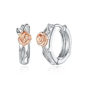 PANDORA típusú bicolor rose vine karika fülbevaló - SCE971 (kép) PANDORA típusú bicolor rose vine karika fülbevaló - SCE971