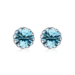 (kép) PANDORA típusú birthstone december gombfülbevalók - SCE862-12