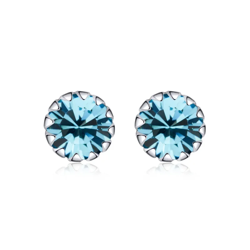 (kép) PANDORA típusú birthstone december gombfülbevalók - SCE862-12