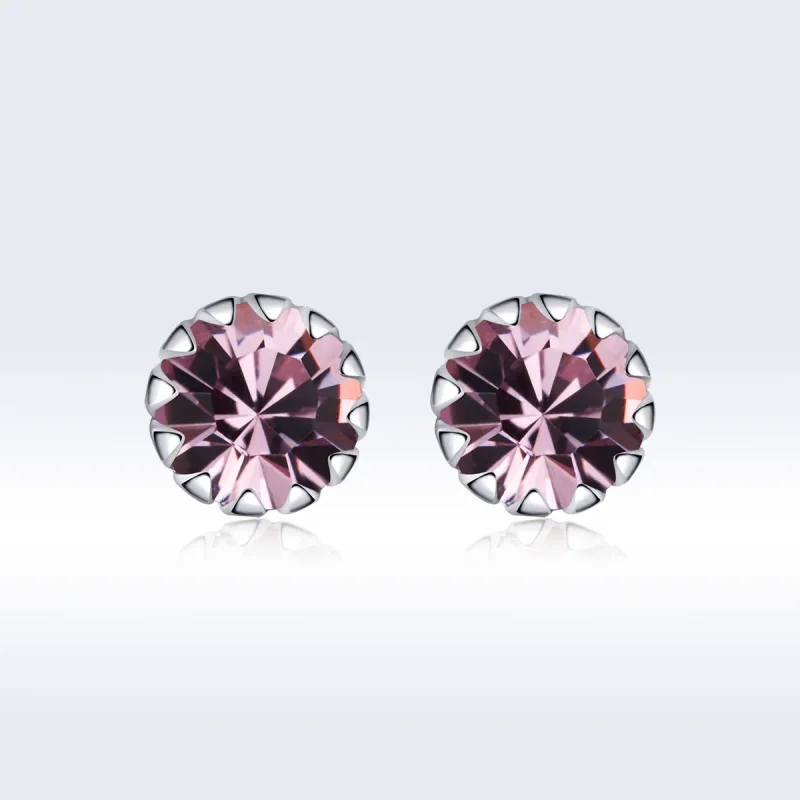 (kép) PANDORA típusú birthstone június gombfülbevalók - SCE862-6 - Megtekintés 3