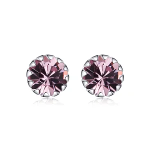 PANDORA típusú birthstone június gombfülbevalók - SCE862-6 (kép) PANDORA típusú birthstone június gombfülbevalók - SCE862-6
